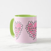 Just a Matcha Girl Heart Aesthetic – Pink Cute  マグカップ (正面左)