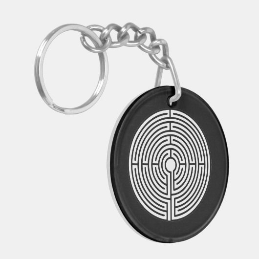 Just a Maze on Black キーホルダー (正面左)