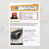 ‘Just a Memory’ Painting on a Small-Scale Print  招待状 (裏面)