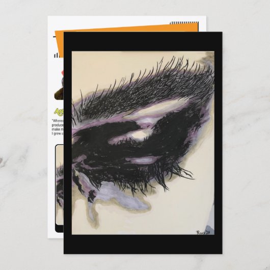 ‘Just a Memory’ Painting on a Small-Scale Print  招待状 (正面/裏面)