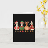 Just A Merry Goose Christmas Funny Holiday Farm An カード (黄色い花)