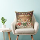 Just a Merry Goose | Funny Christmas Goose Design クッション (椅子)