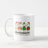 Just A Merry Goose Xmas Funny Santa Goose Christma コーヒーマグカップ (左)