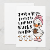 Just a mom trying to keep her ducks in a row 招待状 (正面/裏面)