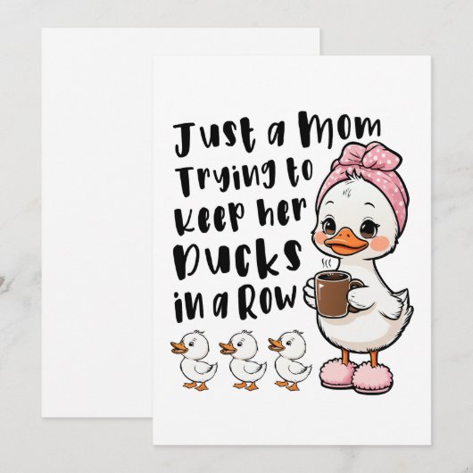 Just a mom trying to keep her ducks in a row 招待状 (正面/裏面)