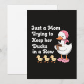 Just a mom trying to keep her ducks in a row 招待状 (正面/裏面)