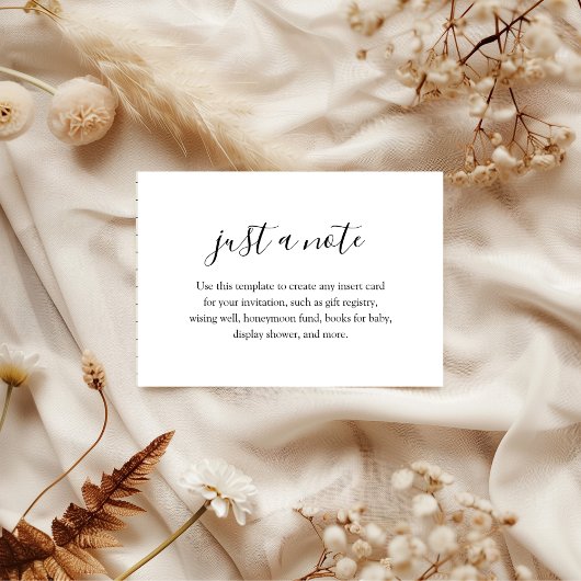 Just a Noteベビーシャワー エンクロージャーカード
