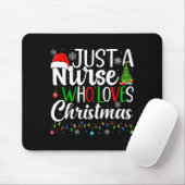 Just A Nurse Who Loves Christmas Rn Nursing Christ マウスパッド (マウス)