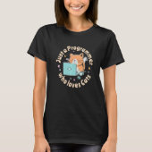 Just a programmer who loves cats and computers Cod Tシャツ (正面)