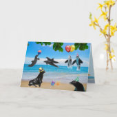Just a Really 間抜け海洋生物誕生日 カード (黄色い花)