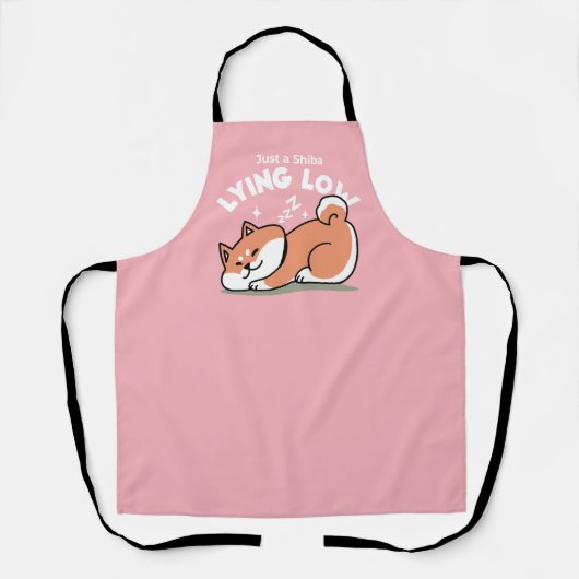 Just a Shiba Llow：かわいい柴犬デザイン エプロン (正面)