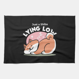 Just a Shiba Llow:かわいい柴犬デザイン キッチンタオル