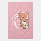 Just a Shiba Llow：かわいい柴犬デザイン キッチンタオル (縦)