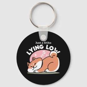 Just a Shiba Llow：かわいい柴犬デザイン キーホルダー