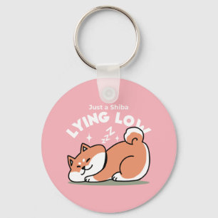 Just a Shiba Llow:かわいい柴犬デザイン キーホルダー