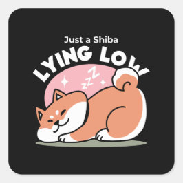 Just a Shiba Llow：かわいい柴犬デザイン スクエアシール