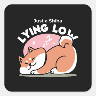 Just a Shiba Llow:かわいい柴犬デザイン スクエアシール