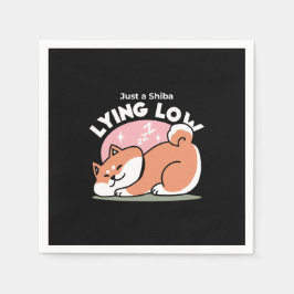 Just a Shiba Llow：かわいい柴犬デザイン スタンダードカクテルナプキン