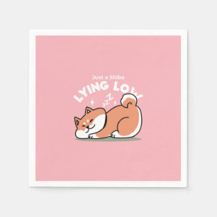 Just a Shiba Llow:かわいい柴犬デザイン スタンダードカクテルナプキン