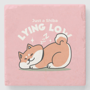 Just a Shiba Llow：かわいい柴犬デザイン ストーンコースター