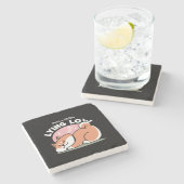 Just a Shiba Llow：かわいい柴犬デザイン ストーンコースター (横)