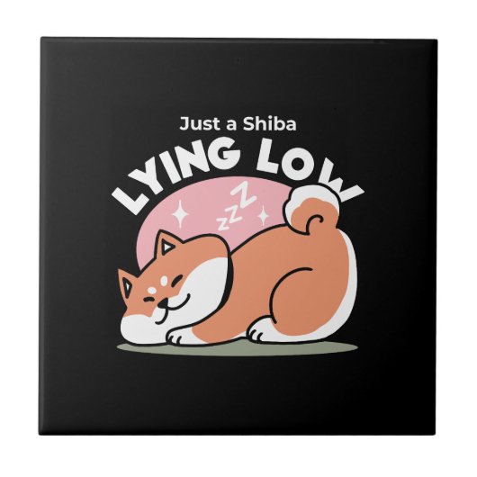 Just a Shiba Llow：かわいい柴犬デザイン タイル (正面)