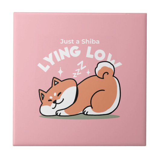 Just a Shiba Llow：かわいい柴犬デザイン タイル (正面)