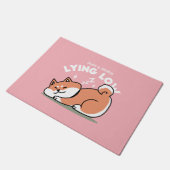 Just a Shiba Llow：かわいい柴犬デザイン ドアマット (アングル)