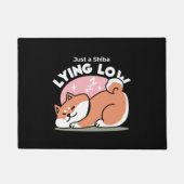 Just a Shiba Llow:かわいい柴犬デザイン ドアマット (正面)