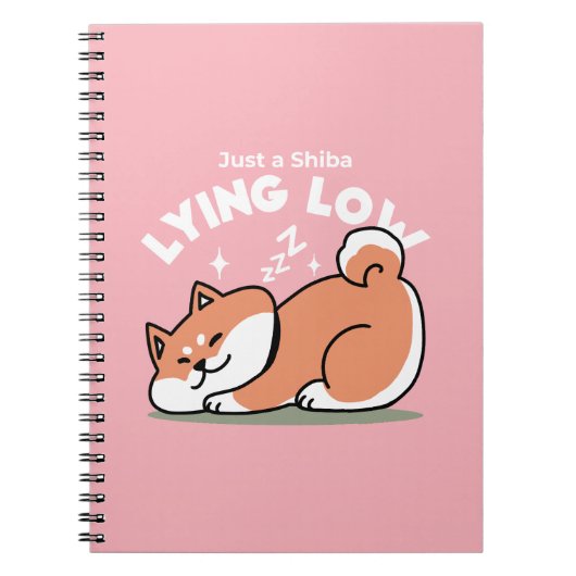 Just a Shiba Llow:かわいい柴犬デザイン ノートブック (正面)