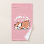 Just a Shiba Llow：かわいい柴犬デザイン バスタオルセット (ハンドタオル)