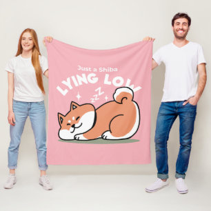 Just a Shiba Llow:かわいい柴犬デザイン フリースブランケット