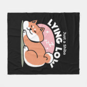 Just a Shiba Llow：かわいい柴犬デザイン フリースブランケット (正面(横))