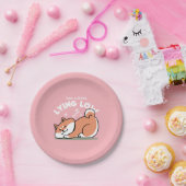 Just a Shiba Llow：かわいい柴犬デザイン ペーパープレート (パーティー)