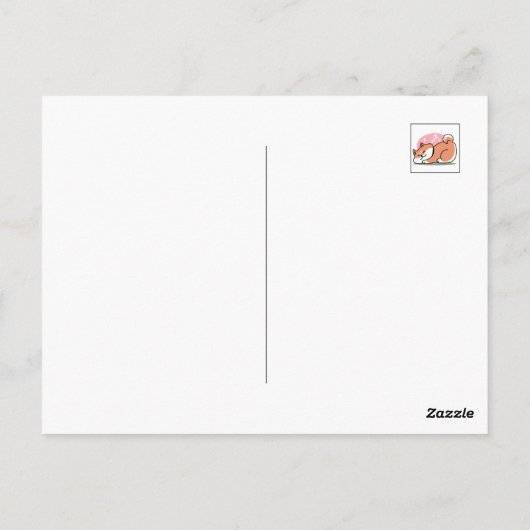 Just a Shiba Llow:かわいい柴犬デザイン ポストカード (裏面)