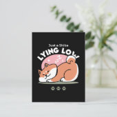 Just a Shiba Llow：かわいい柴犬デザイン ポストカード (スタンド正面)
