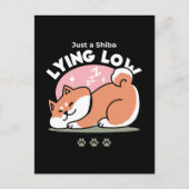 Just a Shiba Llow：かわいい柴犬デザイン ポストカード (正面)