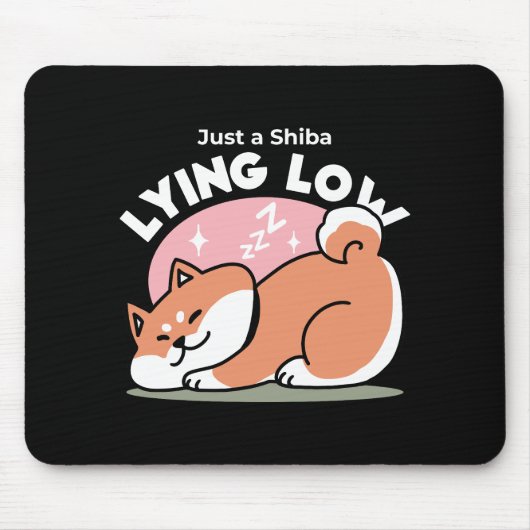 Just a Shiba Llow:かわいい柴犬デザイン マウスパッド (正面)