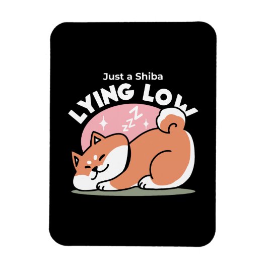 Just a Shiba Llow:かわいい柴犬デザイン マグネット (縦)