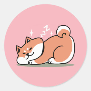 Just a Shiba Llow:かわいい柴犬デザイン ラウンドシール