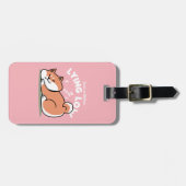 Just a Shiba Llow:かわいい柴犬デザイン ラゲッジタグ (正面横)