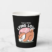 Just a Shiba Llow：かわいい柴犬デザイン 紙コップ (裏面)
