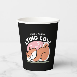 Just a Shiba Llow:かわいい柴犬デザイン 紙コップ