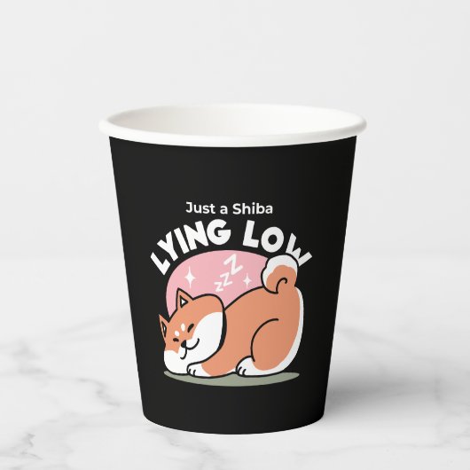 Just a Shiba Llow：かわいい柴犬デザイン 紙コップ (正面)