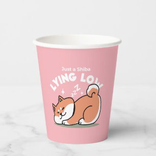 Just a Shiba Llow：かわいい柴犬デザイン 紙コップ