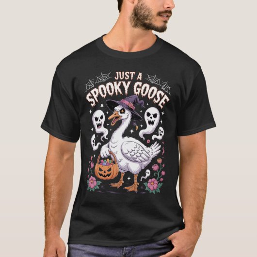 Just a Spooky Goose Dark & Creepy Tシャツ (正面)
