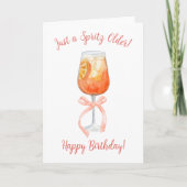 Just a Spritz Older Aperol Spritz Birthday カード (正面)