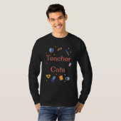 Just a Teacher who loves Cats - Funny teaching pet Tシャツ (正面フル)