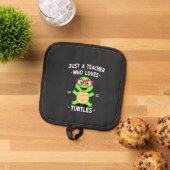 Just a Teacher Who Loves Turtles Turtle Lover Educ 鍋敷き (トップダウン)