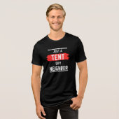 JUST a TENT Guy Neighbor,プロフェッショナル,シンプルおもしろい, トライブレンドＴシャツ (正面全面)